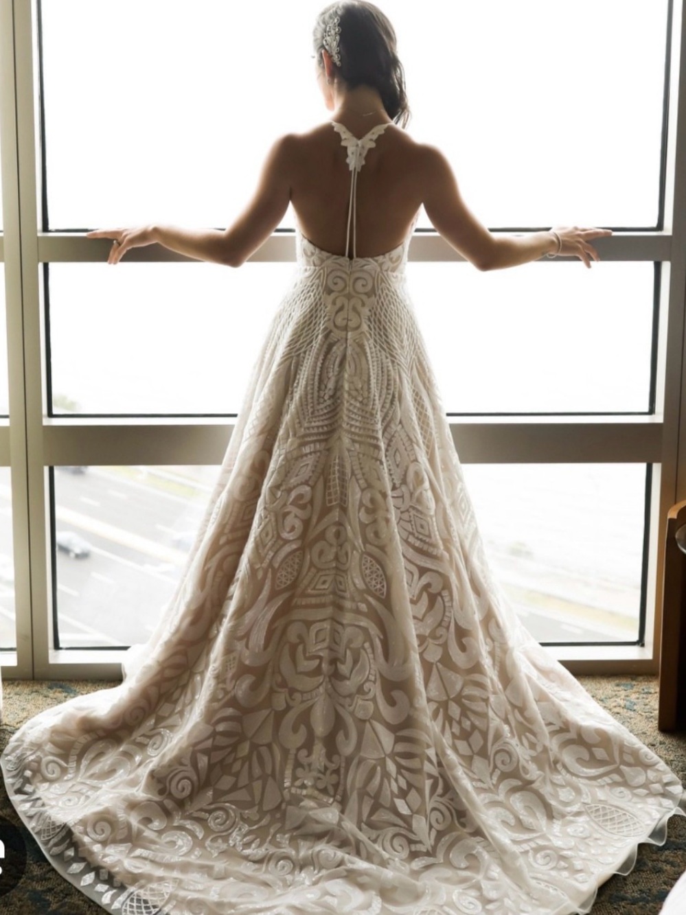 Hayley Paige Delta Wedding Dress + Veil Size 16 NEW